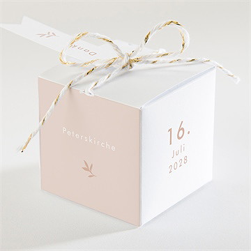 Geschenkbox Taufe taube und blumenkranz - Vue 2