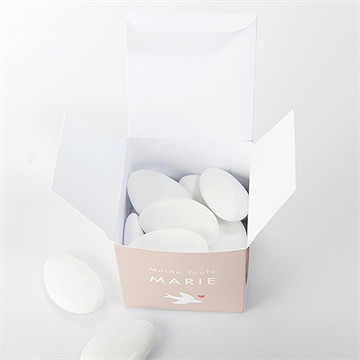 Geschenkbox Taufe taube und blumenkranz - Vue 4