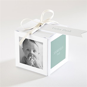 Geschenkbox Taufe silbertaube