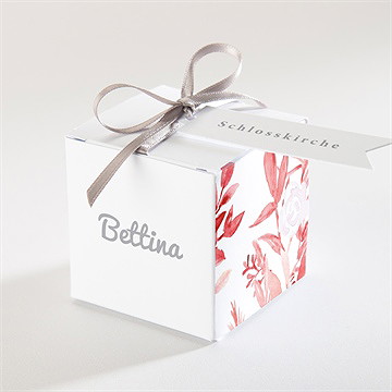 Geschenkbox Taufe pflanzenschmuck rot