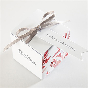 Geschenkbox Taufe pflanzenschmuck rot - Vue 3