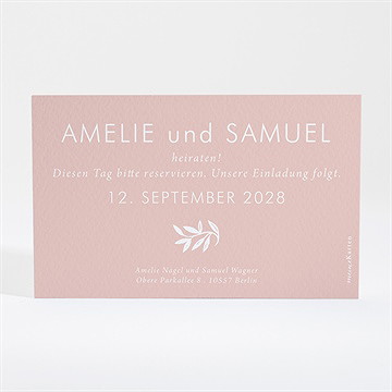 Save the Date Karte liebestaube - Vue 2