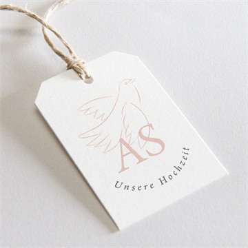 Geschenkanhänger Hochzeit liebestaube