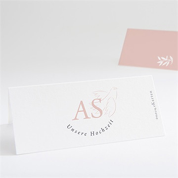 Tischkarte Hochzeit liebestaube