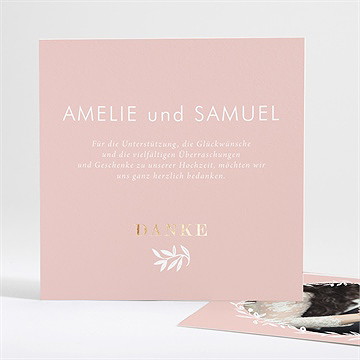 Dankeskarte Hochzeit liebestaube