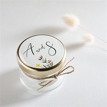 Aufkleber Hochzeit blumenkreis - Vue 2