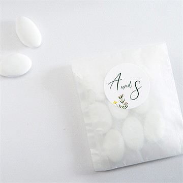 Aufkleber Hochzeit blumenkreis - Vue 4