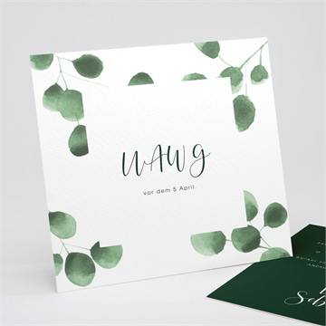 Antwortkarte Hochzeit Eukalyptus