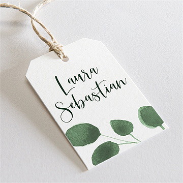 Geschenkanhänger Hochzeit eukalyptus