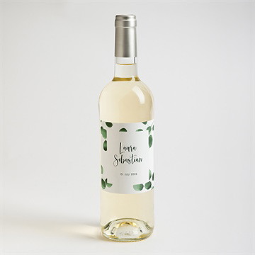 Flaschenetikett Hochzeit eukalyptus - Vue 2