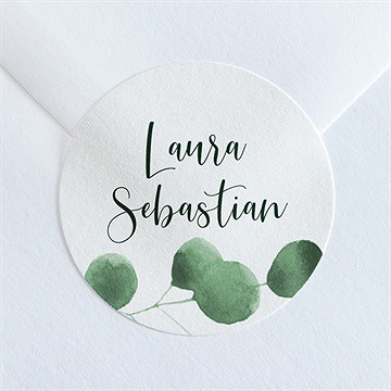 Aufkleber Hochzeit eukalyptus