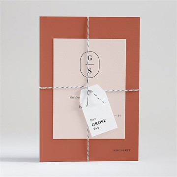 Hochzeitseinladung terrakotta - Vue 3