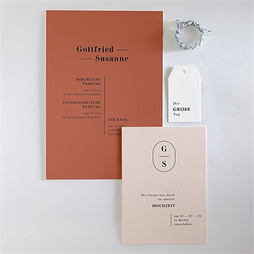 Hochzeitseinladung terrakotta - Vue 5