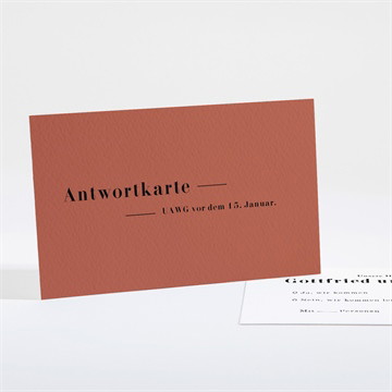 Antwortkarte Hochzeit terrakotta