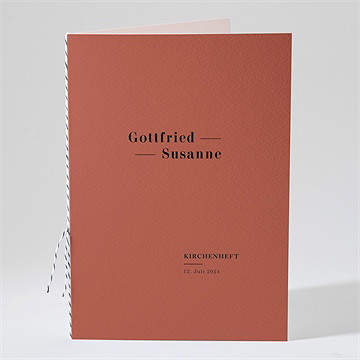Kirchenheft Hochzeit terrakotta