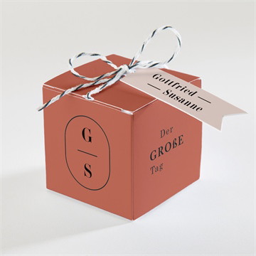 Geschenkbox Hochzeit terrakotta