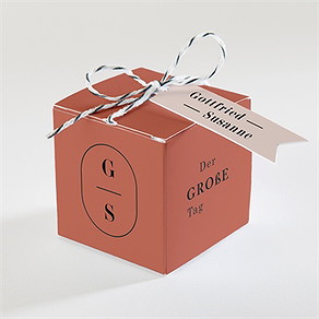 Geschenkbox Hochzeit terrakotta