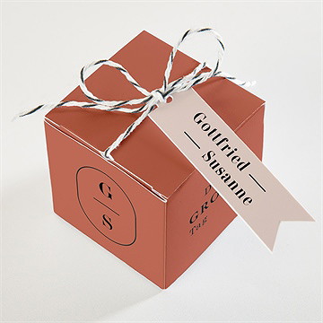 Geschenkbox Hochzeit terrakotta - Vue 3