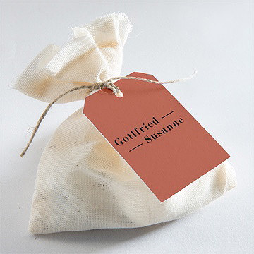 Geschenkanhänger Hochzeit terrakotta - Vue 2