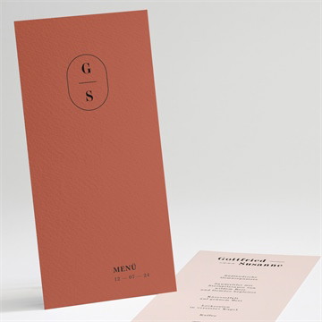 Menükarte Hochzeit Terrakotta