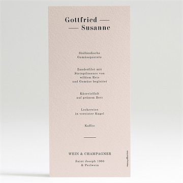 Menükarte Hochzeit terrakotta - Vue 2