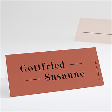 Tischkarte Hochzeit terrakotta