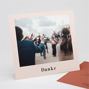 Dankeskarte Hochzeit terrakotta
