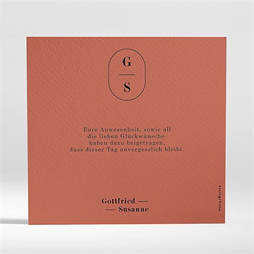 Dankeskarte Hochzeit terrakotta - Vue 2