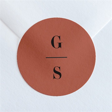 Aufkleber Hochzeit terrakotta