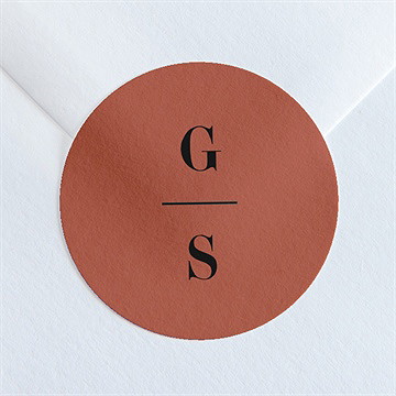 Aufkleber Hochzeit terrakotta