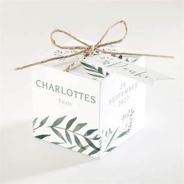 Geschenkbox Taufe pflanzenschmuck