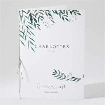 Kirchenheft Taufe pflanzenschmuck