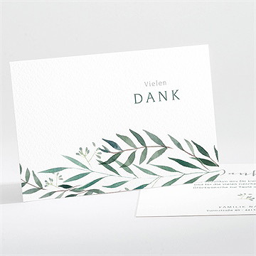 Dankeskarte Taufe pflanzenschmuck