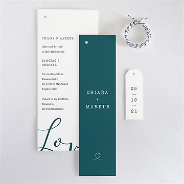 Hochzeitseinladung Blue Love - Vue 4