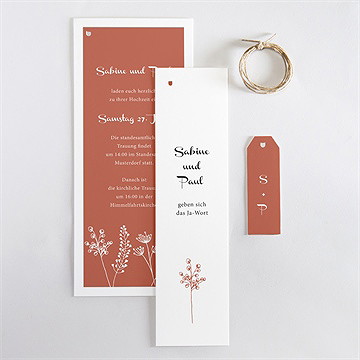 Hochzeitseinladung Herbstblüten - Vue 4