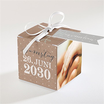 Geschenkbox Taufe pictos rund und kraft in blau