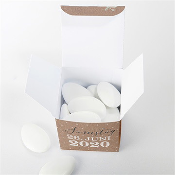 Geschenkbox Taufe pictos rund und kraft in blau - Vue 4