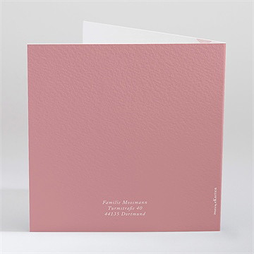 Geburtskarte rosafarbene blätter - Vue 3