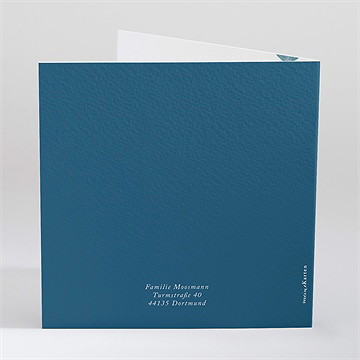 Geburtskarte Blaue Blätter - Vue 3