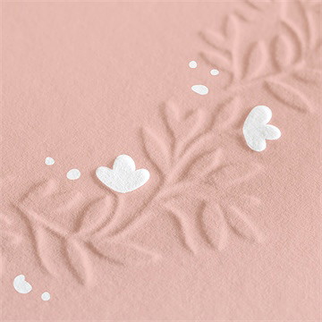 Geburtskarte Geprägter Blumenkranz Rosa - Vue 2