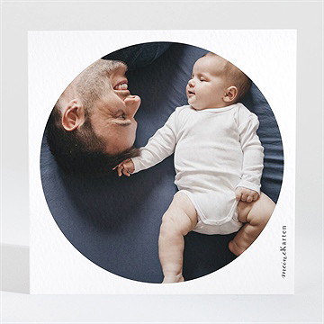 Dankeskarte Geburt Floral In Blau - Vue 2