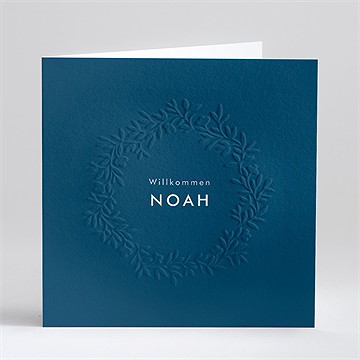 Geburtskarte Geprägter Blumenkranz