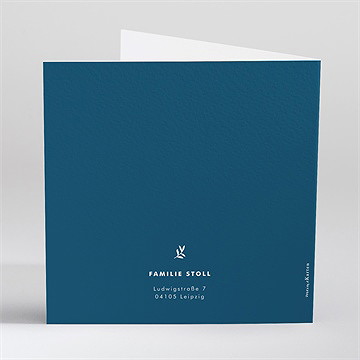 Geburtskarte Geprägter Blumenkranz - Vue 4