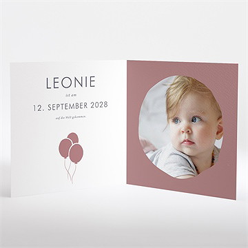 Geburtskarte luftballons - Vue 3