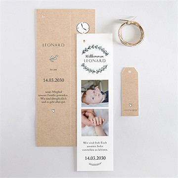 Geburtskarte Unser Kleines Wunder - vue 4