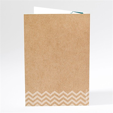 Menükarte Taufe blaue girlande - Dos du menu