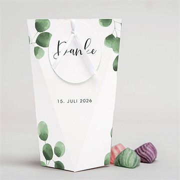 Geschenkbox Hochzeit eukalyptus - schachtel