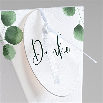 Geschenkbox Hochzeit eukalyptus - schachtel - Vue 2
