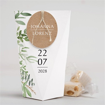 Geschenkbox Hochzeit blätterschmuck - schachtel