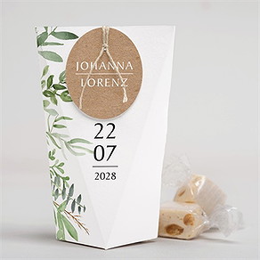 Geschenkbox Hochzeit blätterschmuck - schachtel